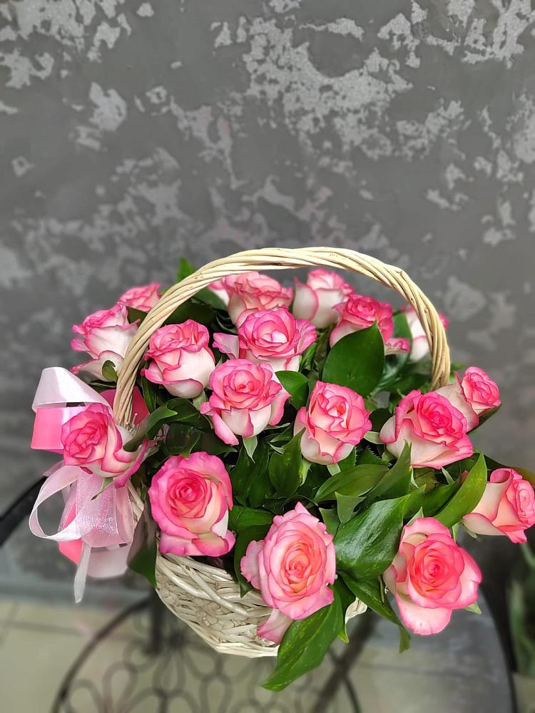 Цветочная композиция из Розы в корзине в Увельском
