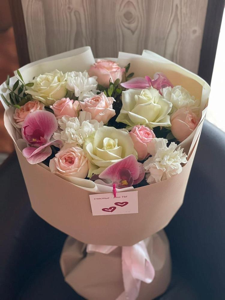 Букет цветов из: Орхидеи, Розы и Гвоздики в Увельском