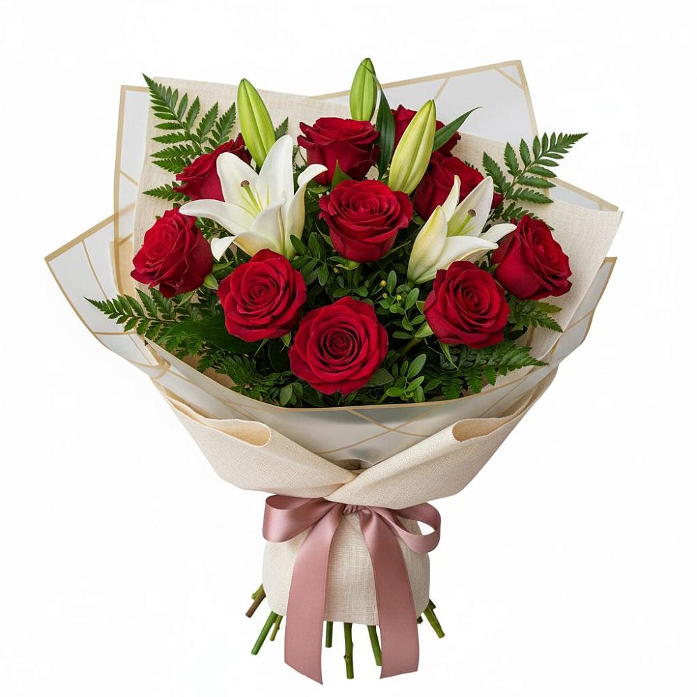 Букет цветов из: Лилии и Розы в Увельском