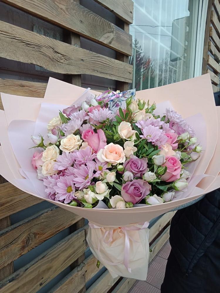 Букет цветов из: Розы и Хризантемы в Увельском