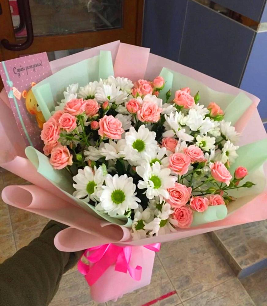 Букет цветов из: Розы и Хризантемы в Увельском