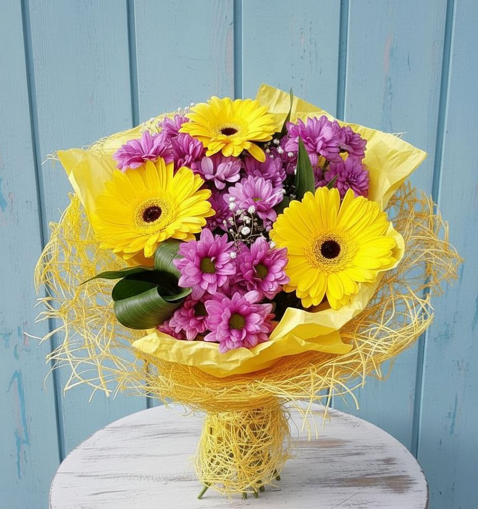 Букет цветов из: Хризантемы и Герберы в Увельском