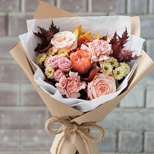 Букет цветов из:  Гвоздики, Хризантемы и Розы #REPLACE_PRED# Увельском