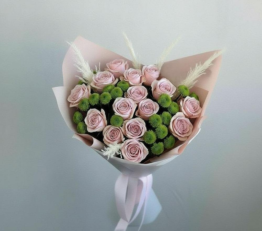 Букет цветов из: Розы и Хризантемы в Увельском