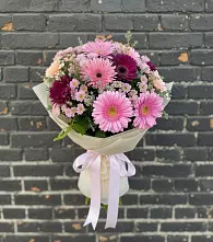Букет цветов из:  Герберы и Хризантемы в Увельском