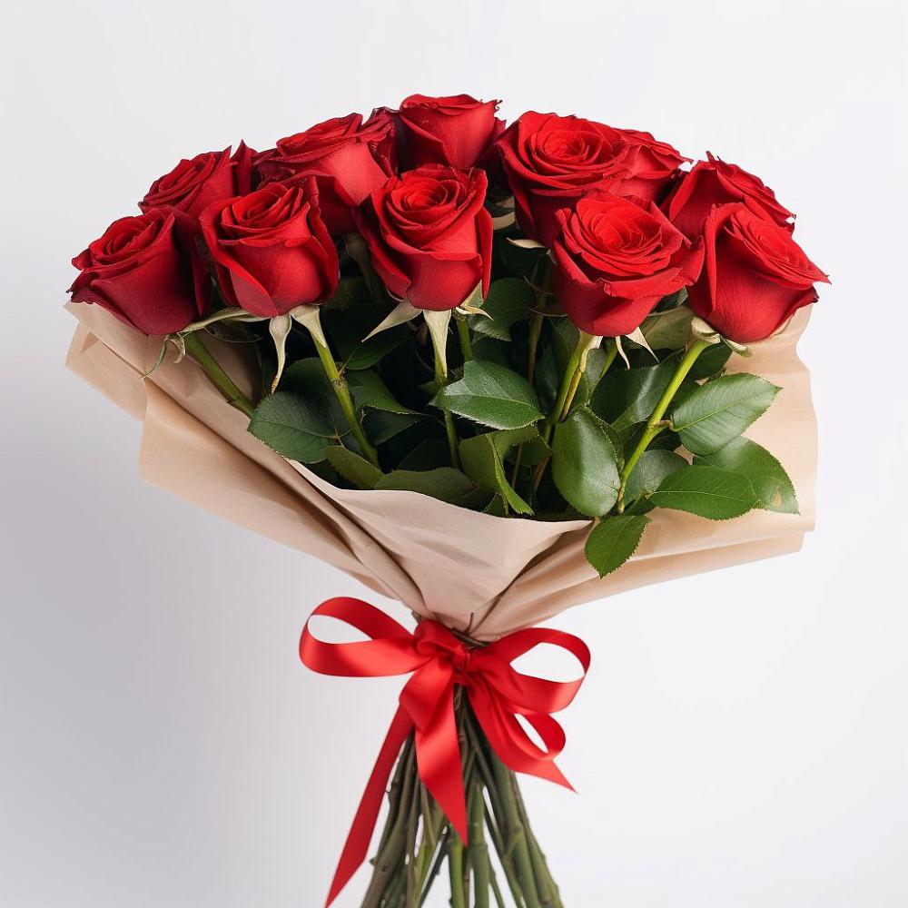 Букет 11 Красных роз Эдлесс Лав в Увельском