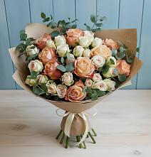 Букет цветов из:  Альстромерии и Розы #REPLACE_PRED# Увельском